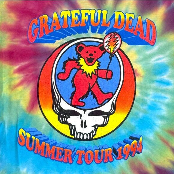 Grateful Dead Summer Tour 1994 Tie-Dye T-Shirt Ripple Junction 100% Cotton S - Picture 2 of 5